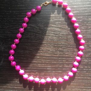 Fuschia beaded necklace